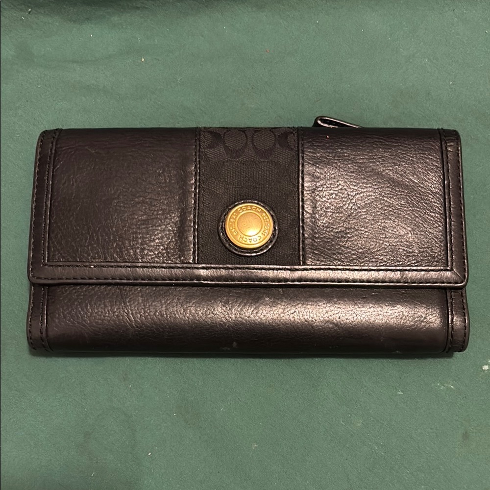 Coach Black Leather Wallet